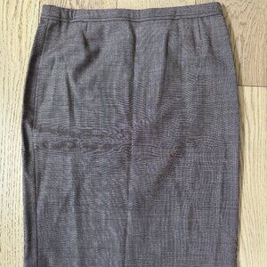 BOSS by Hugo Boss Gray Micro-Check Pencil Skirt – Tailored Knee-Length Workwear